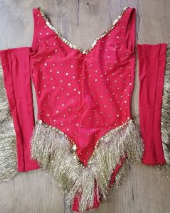 Kids Costumes to Hire - Leotard - Red with fringing